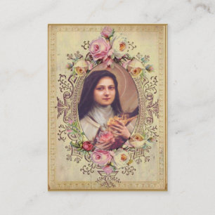 Chaplet des heiligen Karten-Gebets St. Therese Visitenkarte
