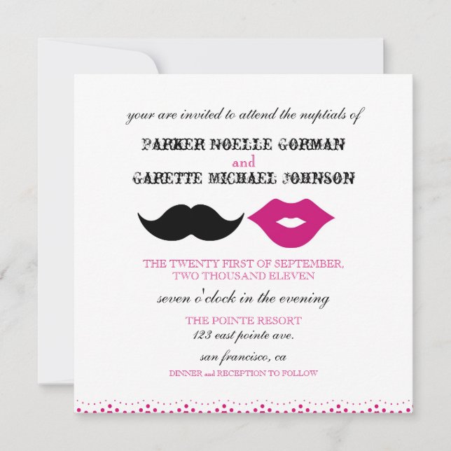 CHAPLIN - FUCSHIA EINLADUNG (Vorderseite)