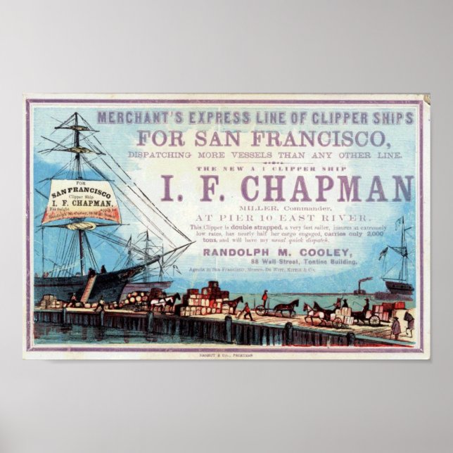 Chapman Clipper Ship Historisches Repro-Poster Poster (Vorne)