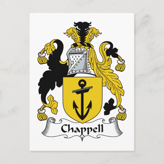 Chappell Familienwappen Postkarte (Vorderseite)