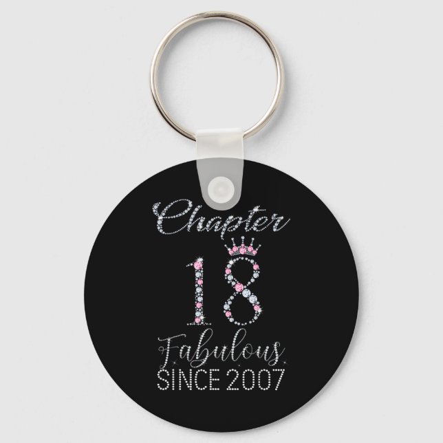 Chapter 18 Fabulous Since 2007 18 Years Old Women  Schlüsselanhänger (Vorderseite)