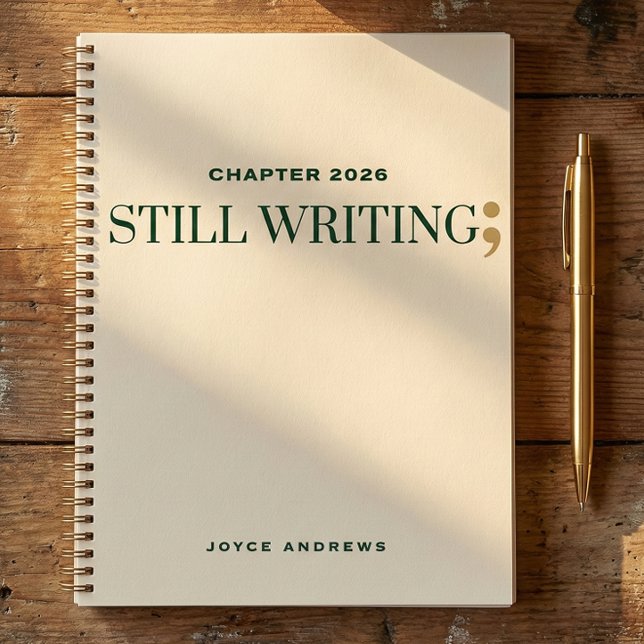 Chapter 2026 Still Writing Custom Gold Semicolon (2026 planner, gold semicolon project, mental health planner)