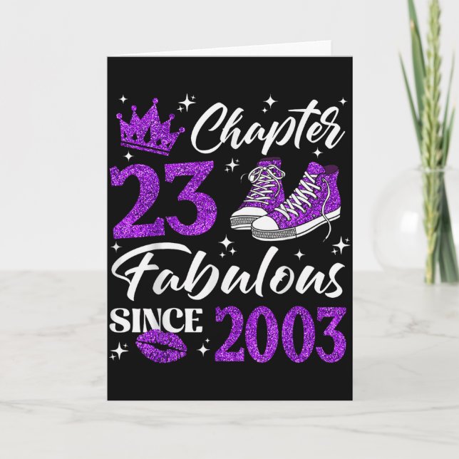 Chapter 23 Fabulous Since 2003 23rd Birthday Women Karte (Vorderseite)