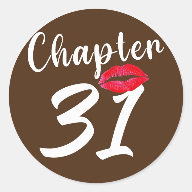 Chapter 31 lip happy birthday  runder aufkleber (Vorderseite)