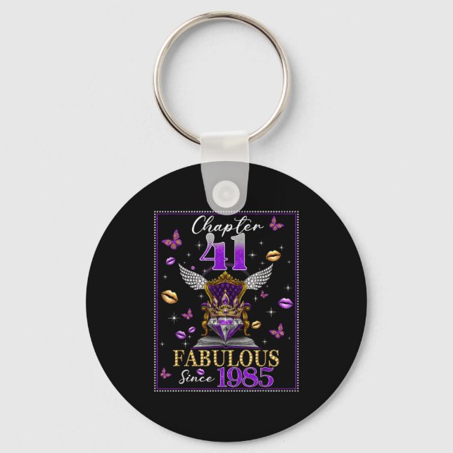 Chapter 41 Fabulous Since 1985 41st Birthday Women Schlüsselanhänger (Vorderseite)