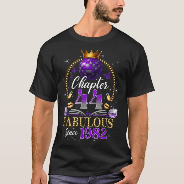 Chapter 44 Since 1982 Purple Disco Ball 44th Birth T-Shirt (Vorderseite)