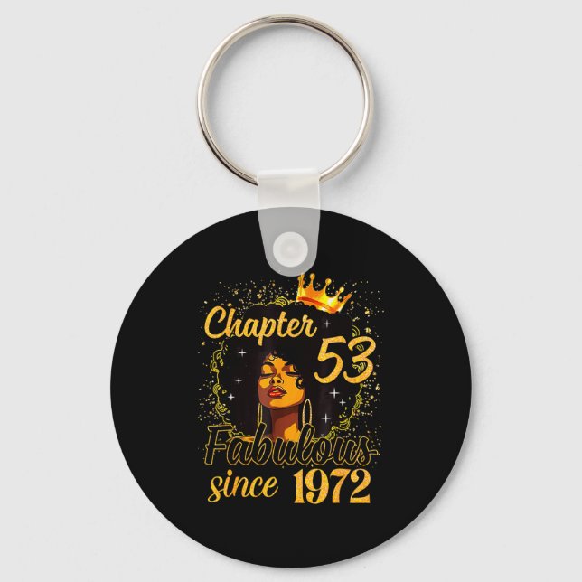 Chapter 53 Fabulous Since 1972 53rd Birthday Women Schlüsselanhänger (Vorderseite)