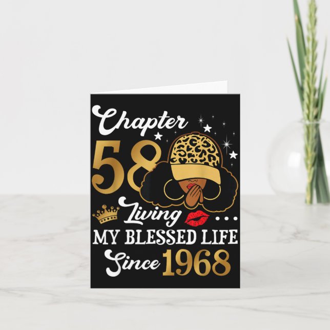 Chapter 58 Living My Blessed Life Since 1968 Afro  Karte (Vorderseite)