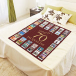 Chapter 70 Red Gold 70th Birthday Photo Fleecedecke<br><div class="desc">Make your loved one's 70th birthday extra special with a unique and personal gift. This one-of-a-kind red and gold fleece blanket can be customized with your favorite photos, making it the perfect way to commemorate the special day. Show your loved one how much you care with this cozy and thoughtful...</div>