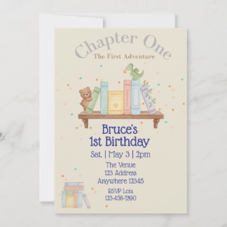 Chapter One, First Adventure, 1st Birthday Einladung