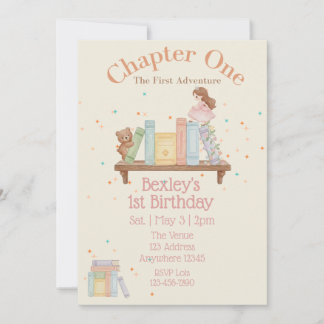 Chapter One, First Adventure, 1st Birthday Girl Einladung
