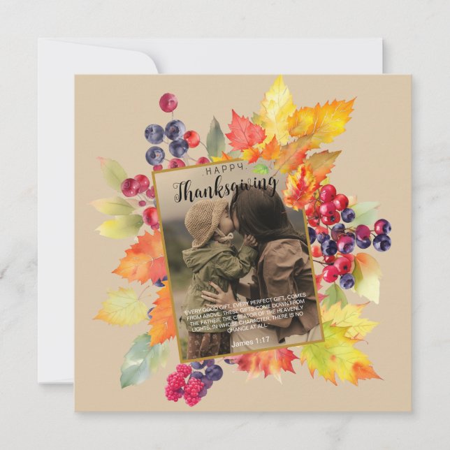 Chaque cadeau parfait Cartes photos Thanksgiving (Devant)