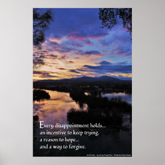 Chaque déception tient...Une affiche inspirante