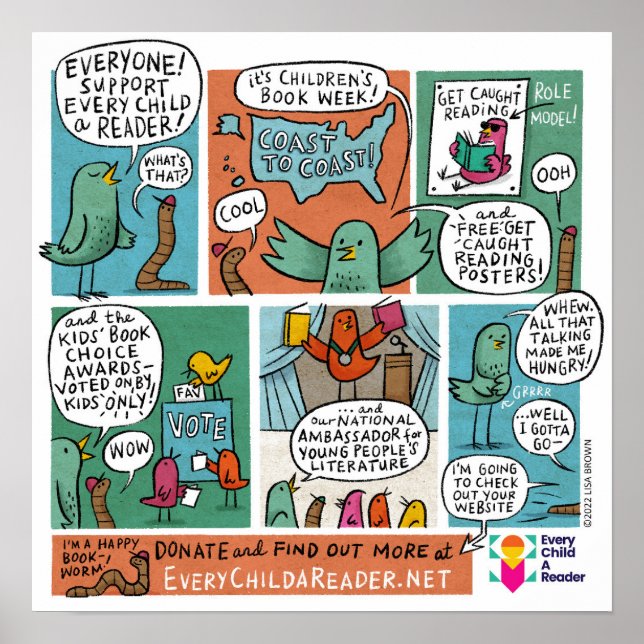 Chaque enfant un lecteur affiche de la bande dessi (Devant)