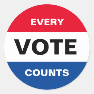 Chaque vote compte un autocollant