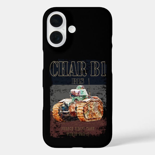 Char B1 Bis Französischer Schwertank des Zweiten W iPhone 16 Hülle (Rückseite)