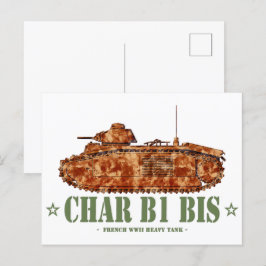 Char B1 bis Zweiter Weltkrieg französischer schwer Postkarte