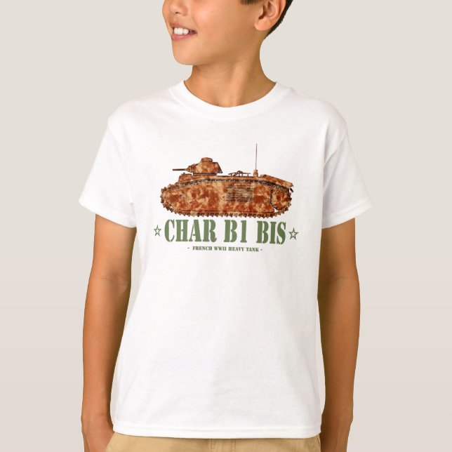 Char B1 bis Zweiter Weltkrieg französischer schwer T-Shirt (Vorderseite)