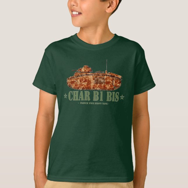 Char B1 bis Zweiter Weltkrieg französischer schwer T-Shirt (Vorderseite)