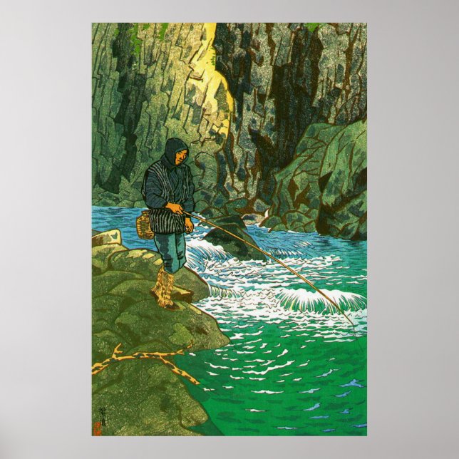 Char Fishing Kasamatsu Shiro 1956 Poster (Vorne)