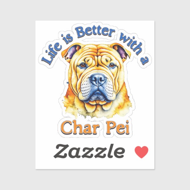 Char Pei Dog Lover Aufkleber, Hundemutter, Hundeda Aufkleber (Blatt)