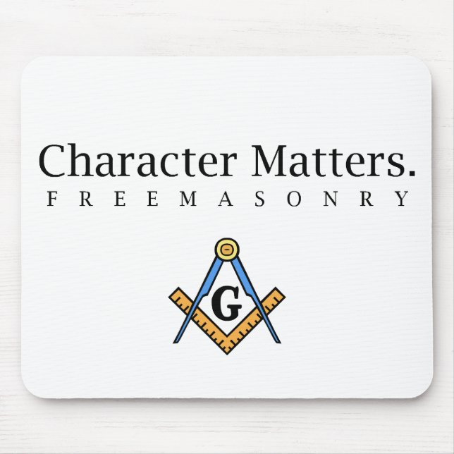Charakter-Angelegenheiten.  Freimaurerei Mousepad (Vorne)