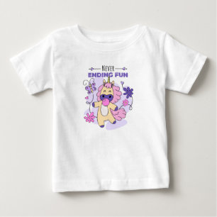 Charakter Einhorn Gummi Spaß Baby T-shirt