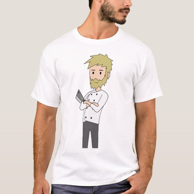 Charakter-Kunst-T-Shirt des Kochs-Pfropfen-| T-Shirt (Vorderseite)