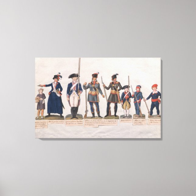 Charaktere der Französischen Revolution Leinwanddruck (Vorderseite)