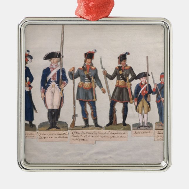 Charaktere der Französischen Revolution Ornament Aus Metall (Vorne)