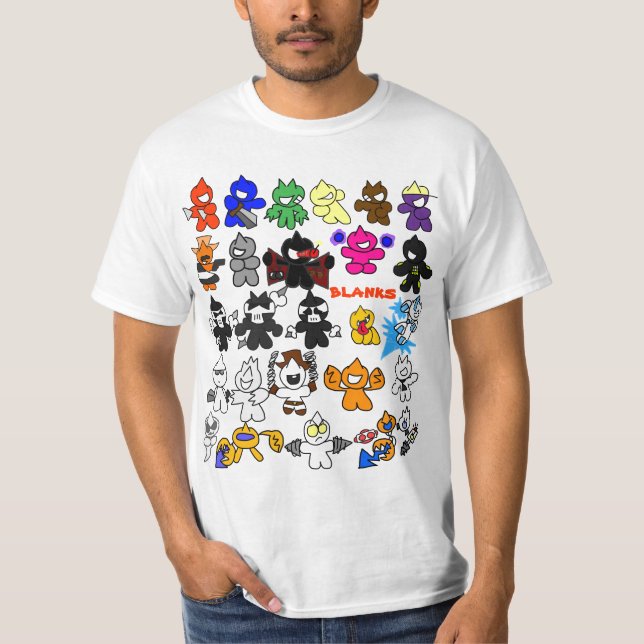 charater Liste T-Shirt (Vorderseite)