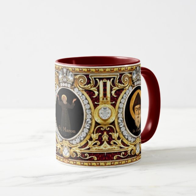 Charbel der Maroniten Kirche Heilige, Maron, Rafqa Tasse (VorderseiteRechts)