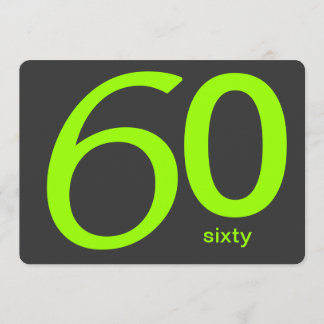 Charbon et Lime Custom Invitation 60e anniversaire