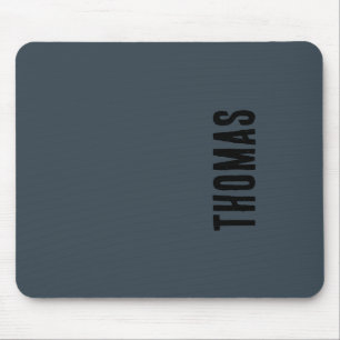 Charcoal Graue Personalisierte Minimalistische Bez Mousepad