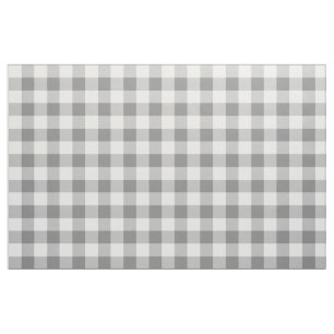 Charcoal Gray Gingham Pattern Fabric Stoff