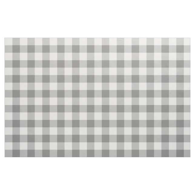 Charcoal Gray Gingham Pattern Fabric Stoff (Yard (91,4 cm))