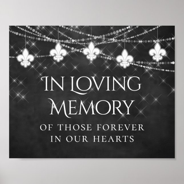 Charcoal Gray Lilie Light | Love Memorial Poster (Vorne)