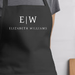 Charcoal Gray Moderner Minimalistischer Monogrammn Schürze<br><div class="desc">Erleben Sie kulinarische Erlebnisse mit unserer klassischen Elegant Moderne Minimalistische Monogram Name Cooking Schürze. Diese Küche ist unverzichtbar und vereint zeitlose Eleganz mit zeitgemäßem Minimalismus. Diese Schürze ist nicht nur ein praktisches Accessoire, sondern auch eine persönliche Note. Mit der individuell anpassbaren Monogramm- und Namensoption können Sie Ihre Persönlichkeit in Ihre...</div>