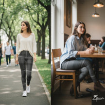 Charcoal Gray Monochromatic Square Plaid Tartan