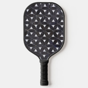 Charcoal Gray Mosaik Blume des Lebens Pickleball Schläger