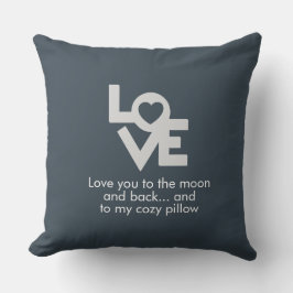 Charcoal Gray Solid Throw Kissen