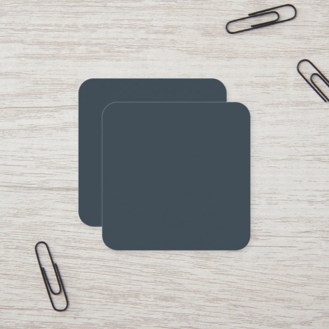 Charcoal Gray Square Business Card Quadratische Visitenkarte (Vorderseite/Rückseite Beispiel)