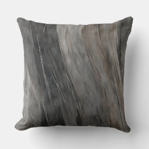 Charcoal Gray Taupe Black Abstrakt Kissen