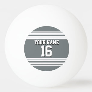 Charcoal Gray White Team Jersey Benutzername Tischtennisball