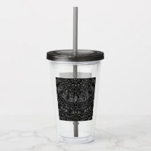 Charcoal Mandala Acrylic Tumbler
