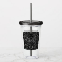 Charcoal Mandala Acrylic Tumbler Acryltrinkbecher
