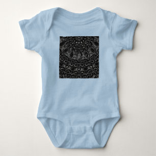 Charcoal Mandala Baby Bodysuit Strampler