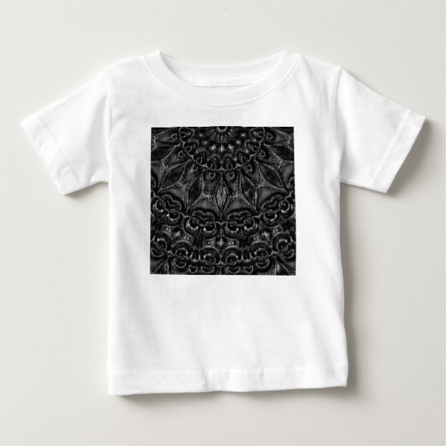 Charcoal Mandala Baby T-shirt (Vorderseite)