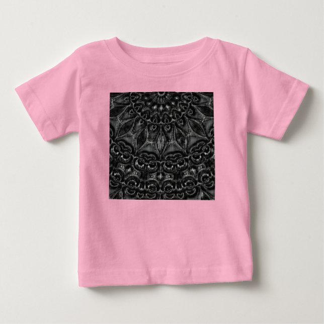 Charcoal Mandala Baby T - Shirt (Vorderseite)