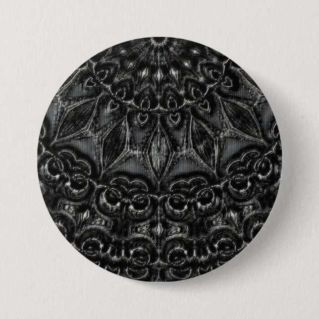 Charcoal Mandala Button (Vorderseite)